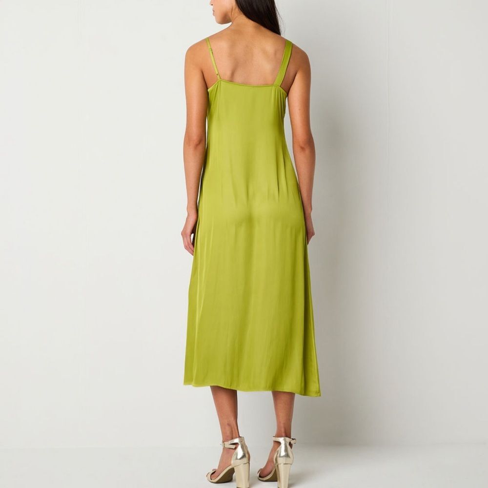 Worthington Womens Sleeveless Midi Slip Dress Size Large - Picture 2 of 8